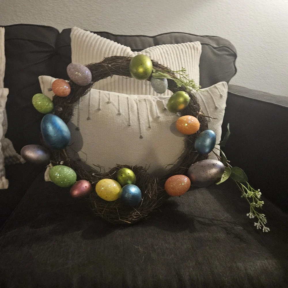 Colorful Easter Egg Wreath